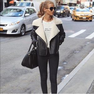 Shearling Moto Jacket